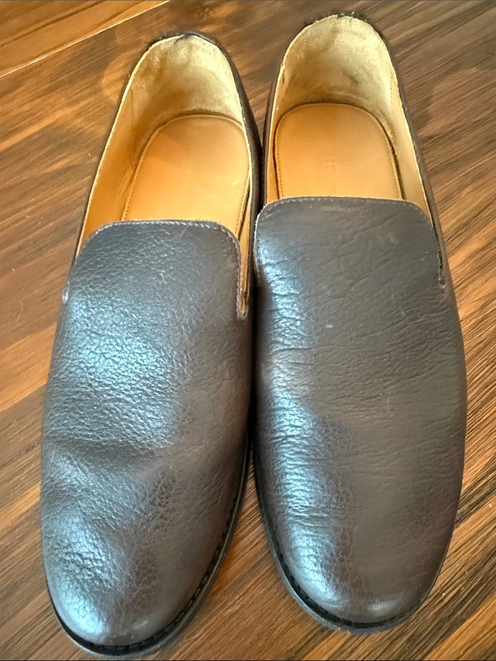 Tecovas Black Leather Slip-On Loafers - Like New